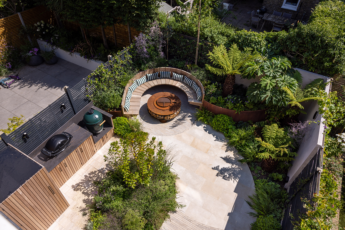 Arial view of Wandsworth garden