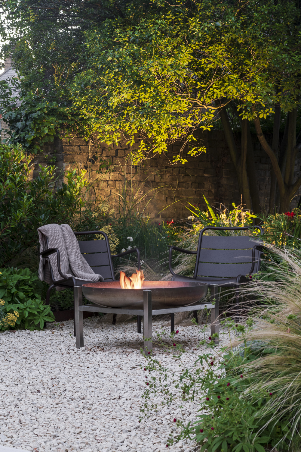 Garden designed by Garden Club London Brockley in London, shot August 2023 Londom UK